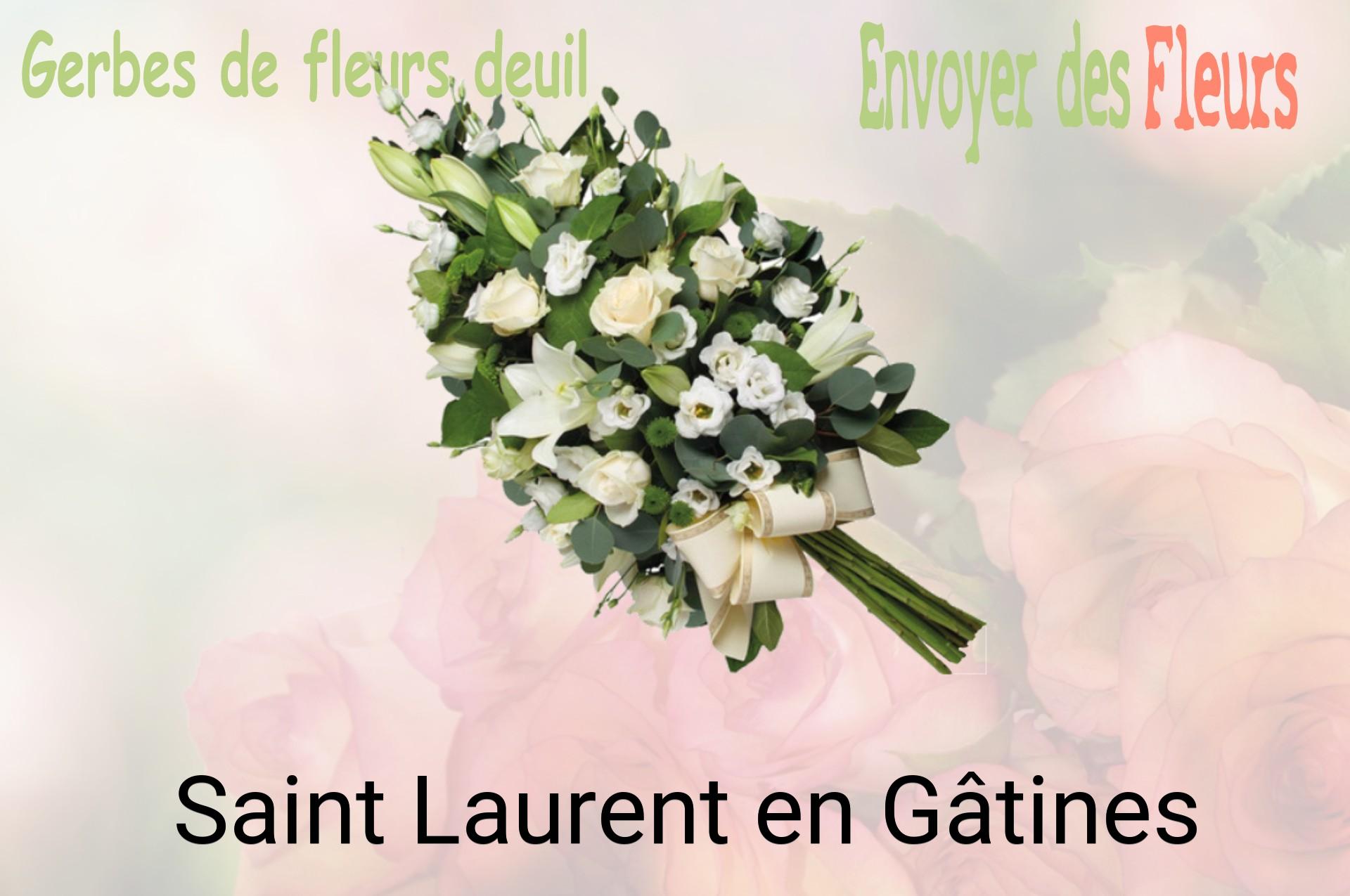 Gerbe de fleurs de deuil livrée à Saint-Laurent-en-Gâtines